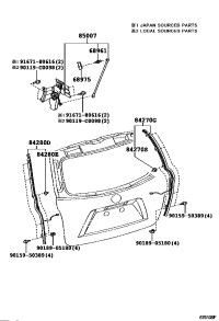 6896123010-BOLT, BACK DOOR STAY