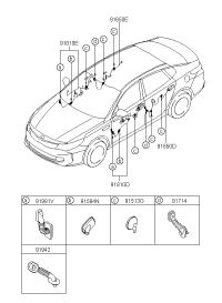 91981C1000-GROMMET-DOOR WIRING