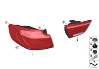 63219448189-REAR LEFT LAMP ON THE WING