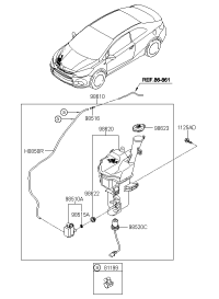 98620A7010-RESERVOIR ASSY-W/SHLD WASHER