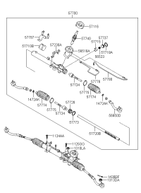 577001X000-GEAR & LINKAGE ASSY-P/S