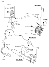 575311X100-HOSE-POWER STEERING OIL SUCTIO