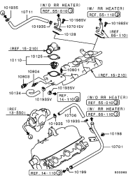 MD156210-HOSE,THROT BODY WATER F