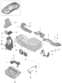 99157246402-PORSCHE CAYENNEAIR DUCT CENTRE