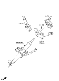 934100U000-SWITCH ASSY-LIGHTING & T/SIG