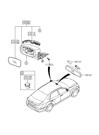 876103N200-MIRROR ASSY-OUTSIDE RR VIEW,LH