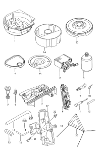 8E0803899B-Bolt, for spare wheel mounting