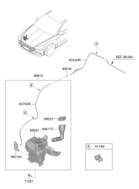 98610L4000-RESERVOIR & PUMP ASSY-WASHER