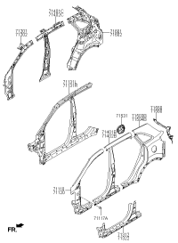 71110D8A00-Panel assy-fr pillar otr lh