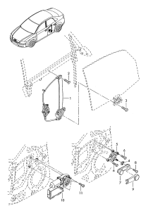L8E0839461C-WINDOW WINDER LH FRT/A6