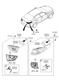 924014U510-LAMP COMBI REAR LH