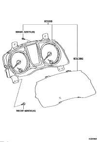 8385204F00-GLASS, COMBINATION METER