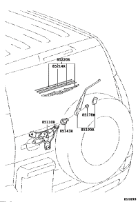 8524160120-ARM ASSY, REAR WIPER