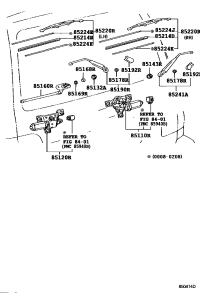 8508060170-MOTOR AND BRACKET ASSY, REAR WIPER