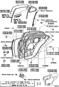 6811433160-GLASS SUB-ASSY, REAR DOOR, LH