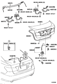 6453233230-BAR, LUGGAGE DOOR HINGE TORSION, LH