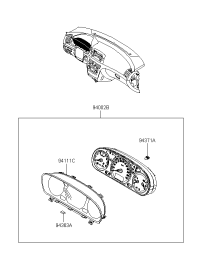 940030R100-Cluster assy-instrument (KPH)