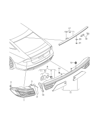 4KG945255-Damper, taillight