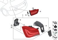 63217424496-Bracket-lamp, rh