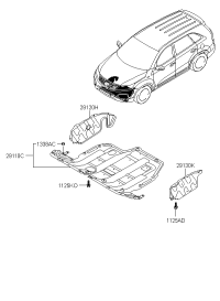 291102P100-Pnl assy-under cover
