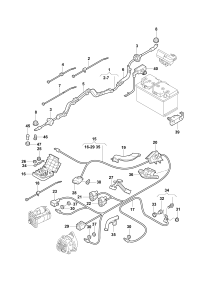 L8R0971228-Harn, starter & alternator, w/ground