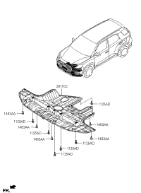 29110S6000-Pnl assy-under cover
