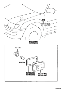 8173020191-LAMP ASSY, SIDE TURN SIGNAL, RH/LH