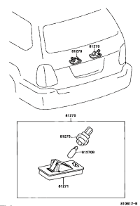 8127060330-LAMP ASSY, LICENSE PLATE