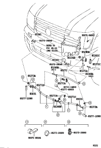 8527542020-HOSE, HEADLAMP CLEANER WASHER (FROM JOINT TO NOZZLE)