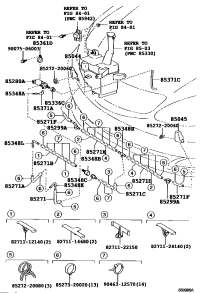 8504533020-NOZZLE SUB-ASSY, TYPE1 H/LAMP WASHER, LH