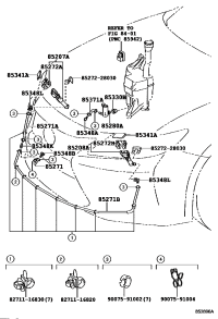8520733090-ACTUATOR SUB-ASSY, HEADLAMP WASHER, RH