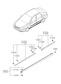 877612F000-MOULDING ASSY-SIDE SILL,RH