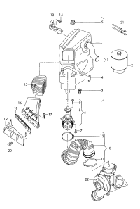 4F0133835M-Air cleaner with air mass meter