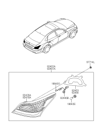 924013N020-LAMP COMBI REAR LH
