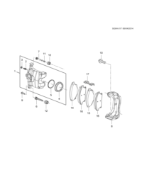 13301226-Housing assy-fr caliper (incl 2-5)