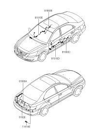 916410R010-WIRING ASSY-RR DR LH