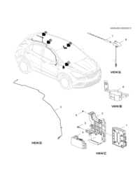 95270112-Cable assy-roof radio ant (for front 20141217 use)