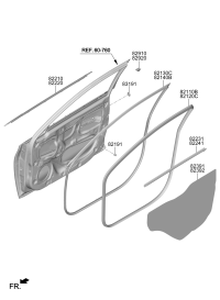 822B0J1000-COVER ASSY-FR DR FRAME INR RH