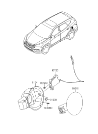 815902W000-OPENER ASSY-FUEL FILLER DR