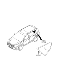 87810A1000-GLASS & MOULDING ASSY-QUARTER