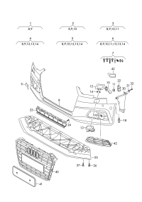 L8WD807065DGRU-Bumper cover l