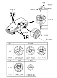 628003E200-CARRIER ASSY, SPARE WHEEL