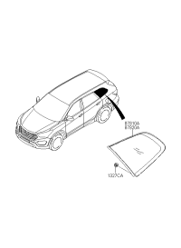 87810B8010-GLASS & MOULDING ASSY-QUARTER