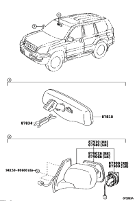87810AA020-Mirror assy, inside