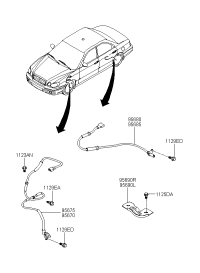9568038500-SENSOR-ABS RR WHEEL LH