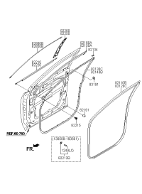 821102W000RYN-W/STRIP-FR DR BODY SIDE LH