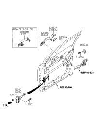 82664A1000-PAD-DOOR OUTSIDE HANDLE,RH