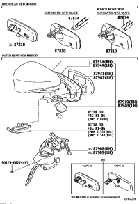 8790876040A0-ACTUATOR ASSY, OUTER MIRROR, RH/LH