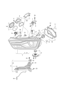 L8UD941005B-Headlamp, for gas discharge bulb