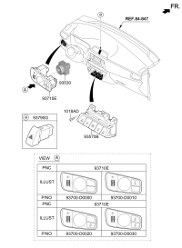93570D0000NNB-SWITCH ASSY-POWER WINDOW,MAIN